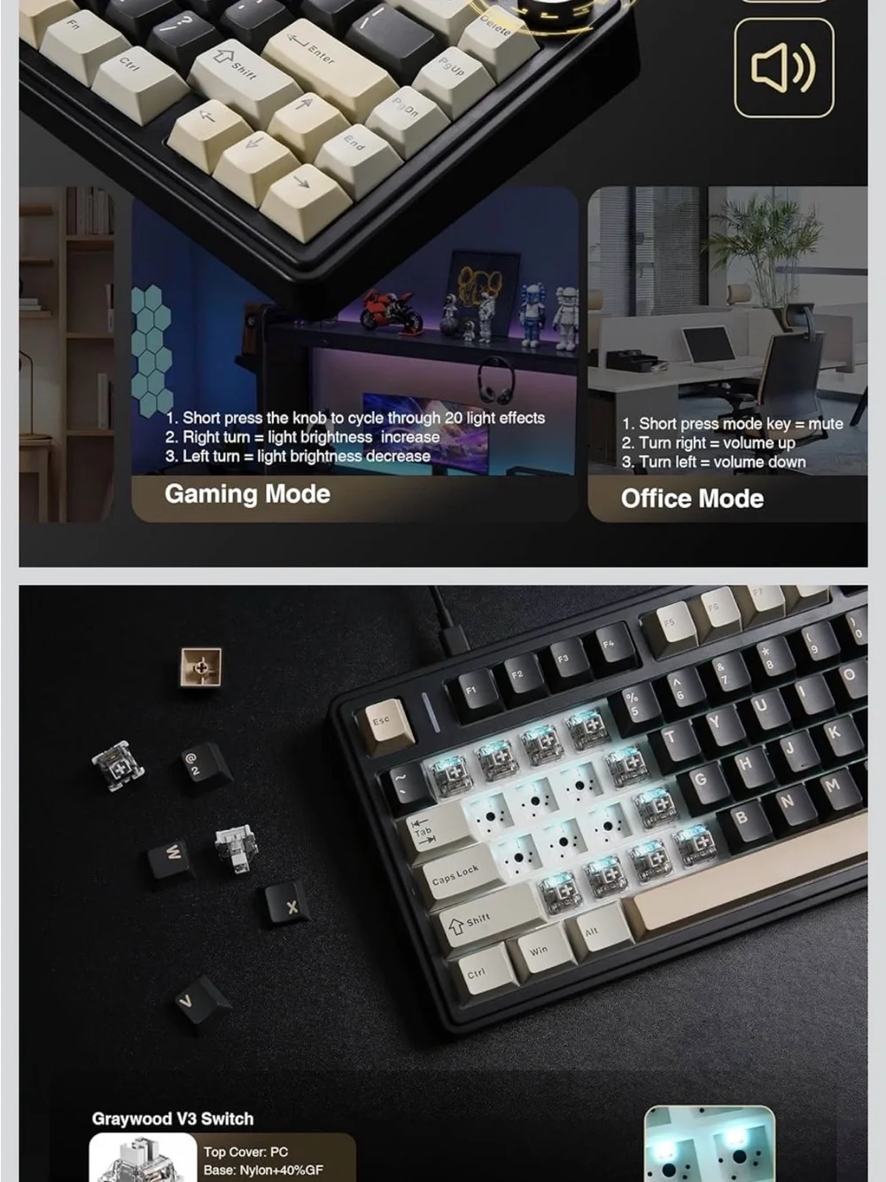 mechanical keyboard 75% layout